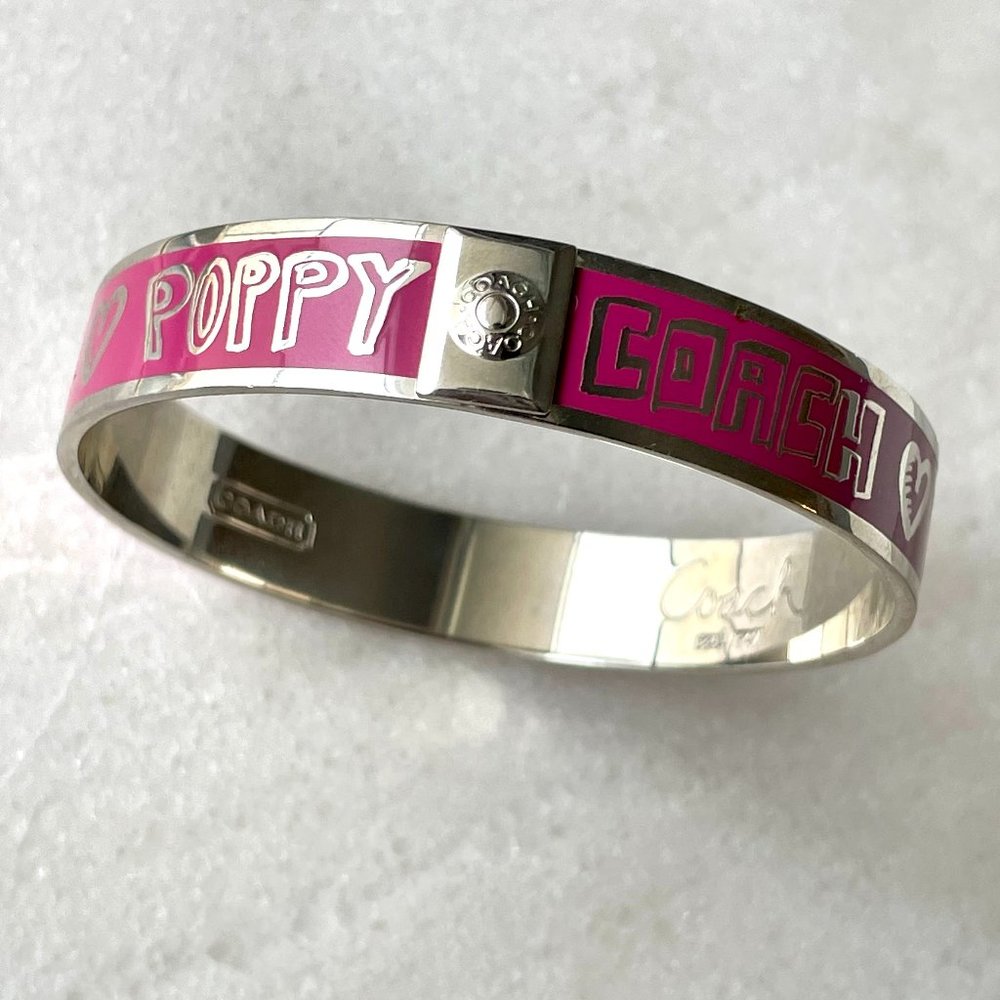 COACH purple and silver bracelet